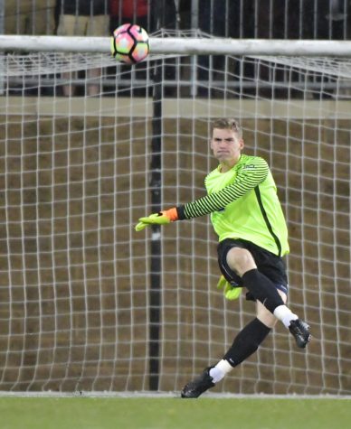 Pitt goalie Mikal Outcalt (00) had a total of four saves in this week's draw against No. 16 Virginia | Courtesy Pitt Athletics