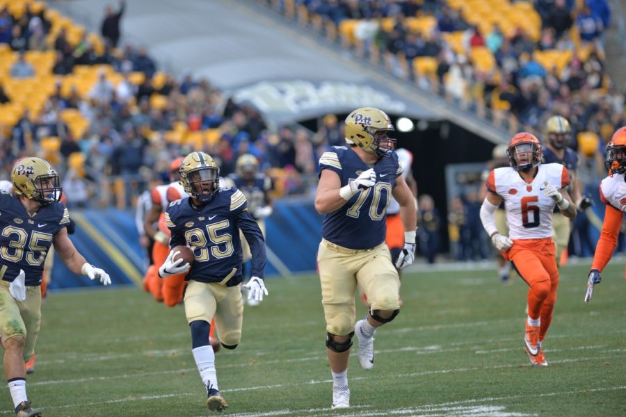 Maurice Ffrench's 77-yard touchdown run was Pitt's third touchdown of the game to come on the opening play of a drive. Steve Rotstein | Contributing Editor