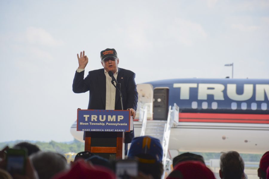 Trump returned to the area a few months later, holding an airport rally in Moon Township. Stephen Caruso | Senior Staff Photographer.