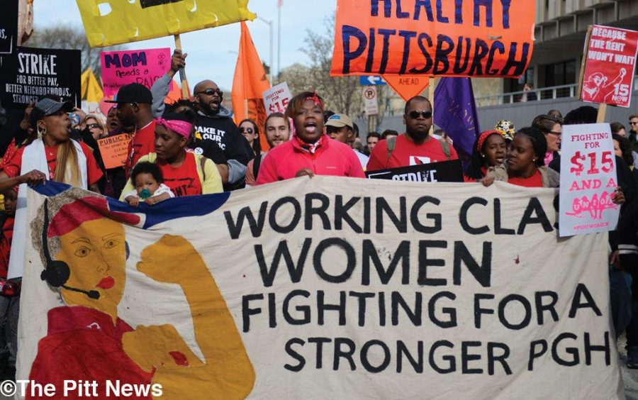 Workers march to increase minimum wage The Pitt News