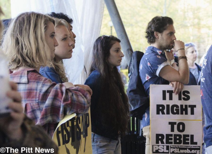 Pitt, high school students rally for Freddie Gray