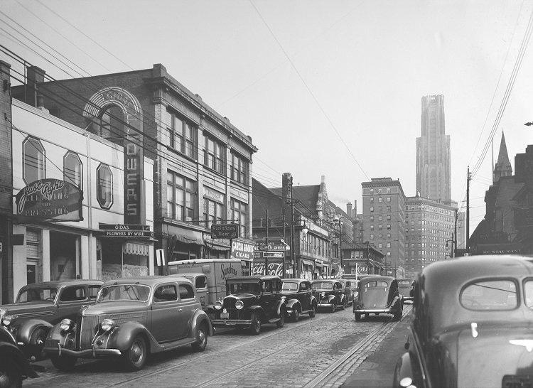 Forbes Avenue as seen in 1937.  | Courtesy ULS Archives