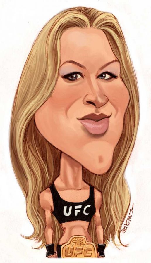 Chris Ware caricature of Rhonda Rousey (TNS). Ronda Jean Rousey is an American mixed martial artist, judoka and actress. 