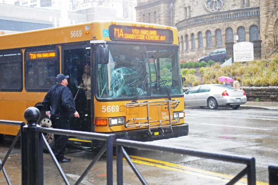 A Port Authority bus struck a Pitt student on Monday morning. | TPN file photo.