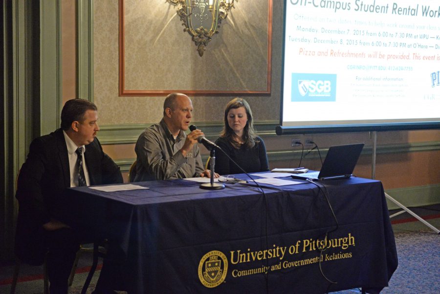 The University of Pittsburgh Community and Governmental Relations hosted an off-campus student rental workshop on Monday night.  Abigail Self | Staff Photographer