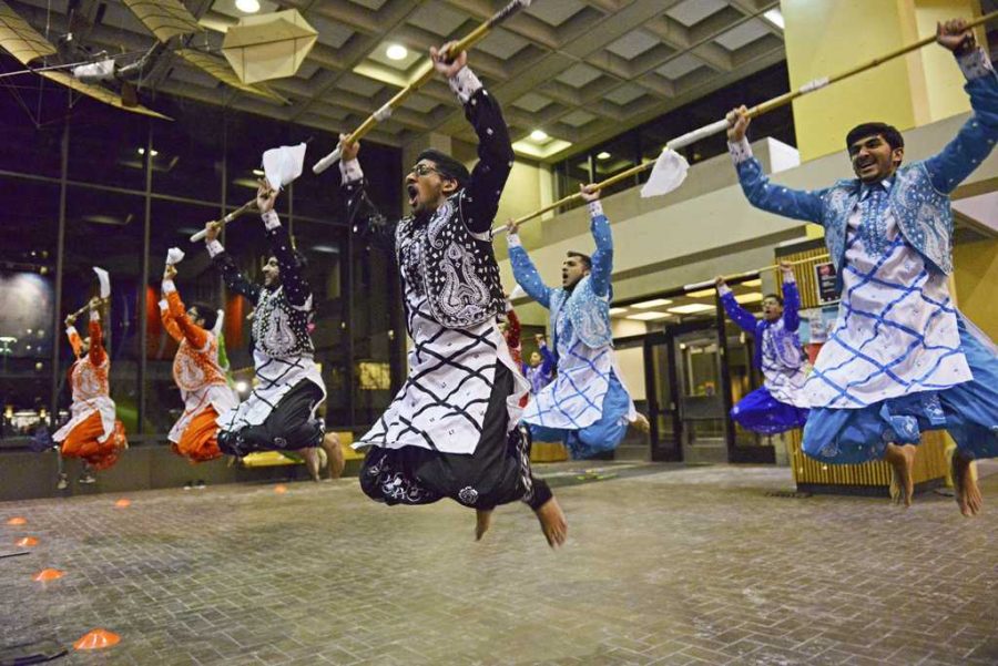 First Class Bhangra performed their dance routine in Posvar Hall Wednesday night.  Wenhao Wu | Senior Staff Photographer