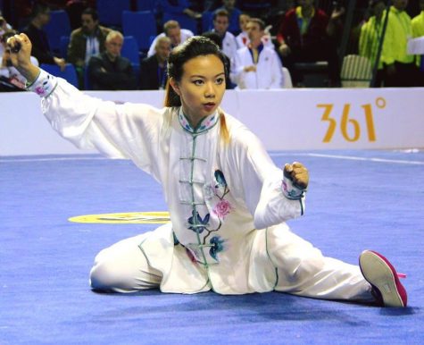 Gina Bao competes at the World Taiji Championships in 2014. Courtesy of Gina Bao.