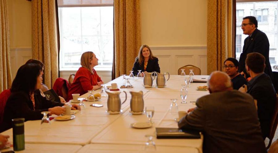 Joanne Vogel, who currently serves as interim vice president for student affairs at Southern Methodist University in Dallas, attended an open meeting 11 a.m. Wednesday in the University Club.