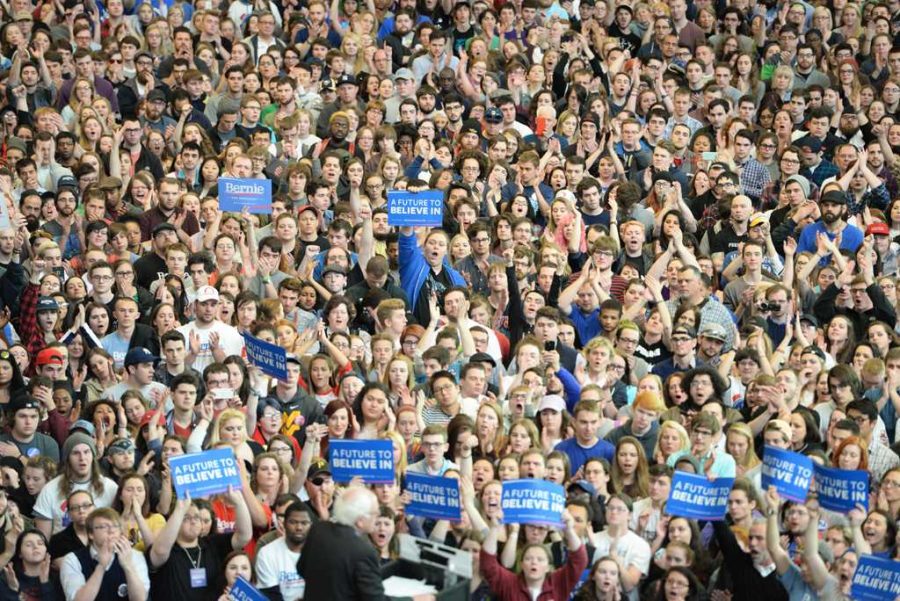The crowd at the Bernie Sanders rally. Kate Koenig | Visual Editor 