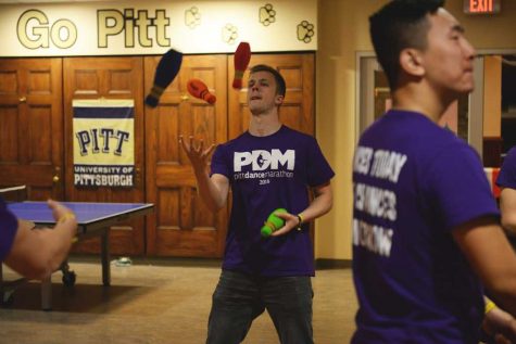 Students spent 12 hours dancing and playing games at the 12th annual Pitt Dance Marathon. John Hamilton | Staff Photographer