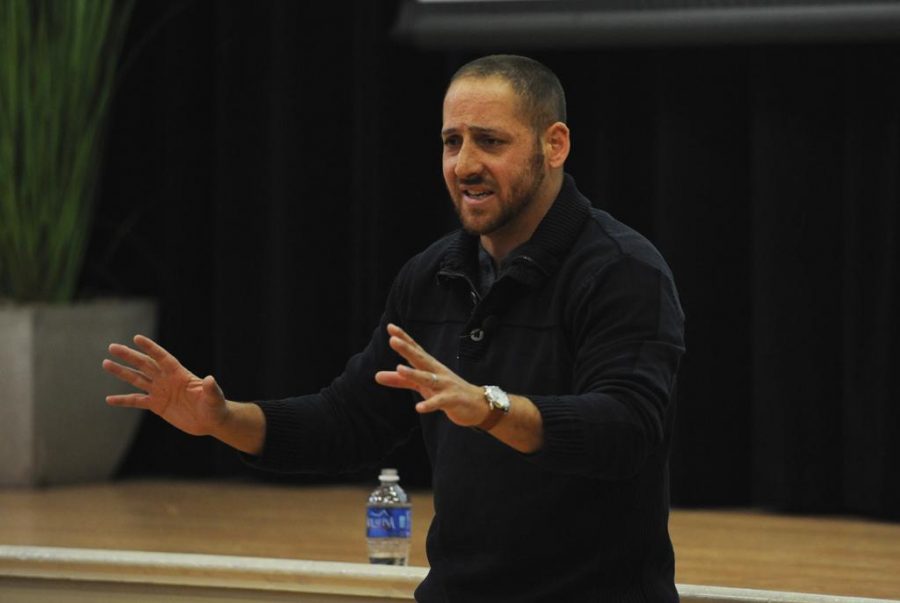 Kevin Hines spoke about suicide prevention Sunday afternoon in the OHara Student Center.  John Hamilton | Staff Photographer