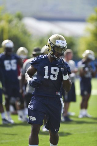 WR Dontez Ford leads a young group of receivers that must make take on larger roles after the departure of Tyler Boyd. Matt Hawley / Staff Photographer