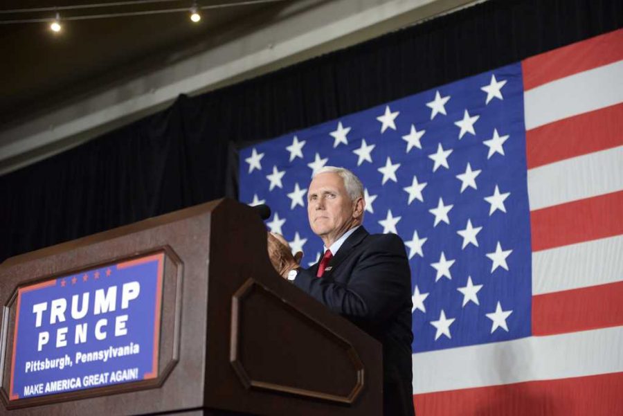 Mike Pence, the Republican candidate for Vice President, spoke at the Senator John Heinz History Center Tuesday. Stephen Caruso | Contributing Editor