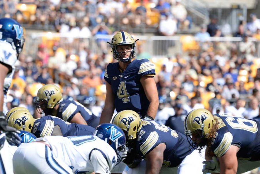 Pitt+quarterback+Nathan+Peterman+threw+for+2%2C855+yards+and+27+touchdowns+in+the+2016+season.+Jeff+Ahearn+%7C+Senior+Staff+Photographer
