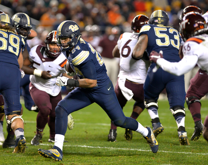 James Conner (24) scored three touchdowns Thursday night versus Virginia Tech | Theo Schwarz, Senior Staff Photographer