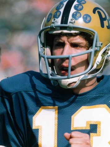 Dan Marino (13) played for the Panthers from 1979 to 1982. Courtesy of Pitt Athletics