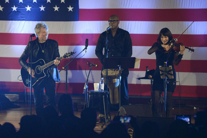 John Bon Jovi rocked out at Soldiers and Sailors Meorial as a aprt of a campaign for Hillary Clinton on Thursday evening | John Hamilton, Senior Staff Photographer