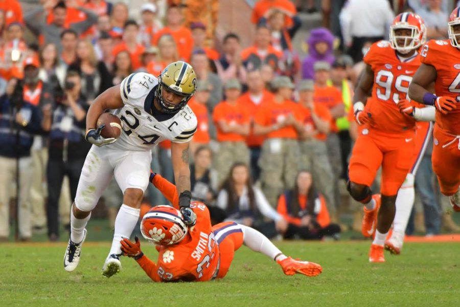 Pitts James Conner (24) is the winner of the 2016 Capital One Orange Bowl-FWAA Courage Award. | Courtesy Pitt Athletics