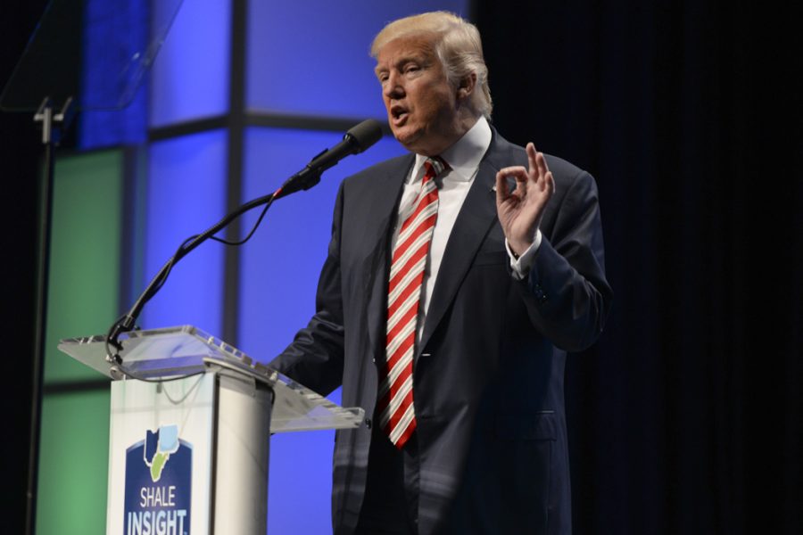 September 22. Trump spoke at the Shale Insight conference. “Producing more American energy is an essential part of my plan to making America wealthy again,” Trump said. Jordan Mondell | Asst. Visual Editor