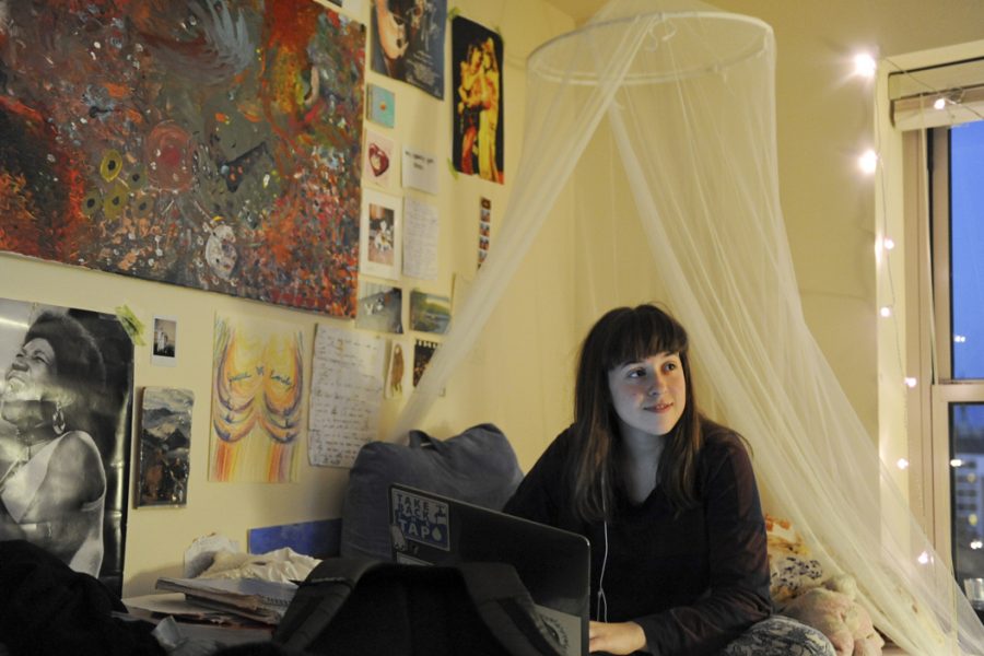 Alex Abramson and Emily Richards made a sanctuary of their Nordenberg space almost entirely out of things from home. Kyleen Considine | Staff Photographer