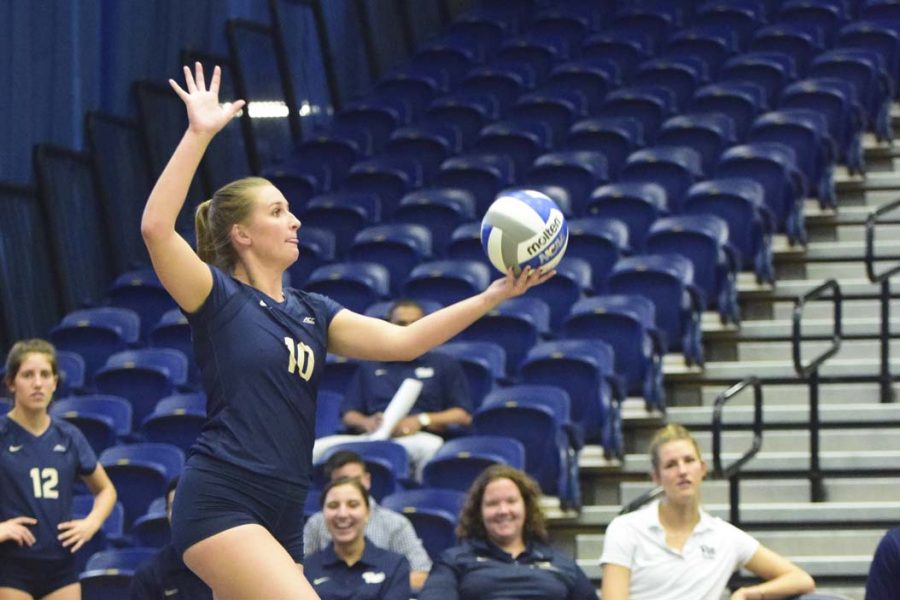 Mariah Bell (10) accumulated 30 kills over the weekend for the Panthers. Edward Major II / TPN File Photo 