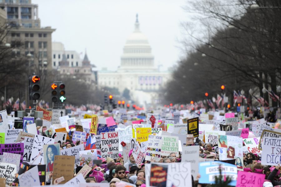 Marchers+process+from+the+capitol+towards+the+White+House.+At+least+500%2C000+people+marched+according+to+most+estimates.+John+Hamilton+%7C+Visual+Editor