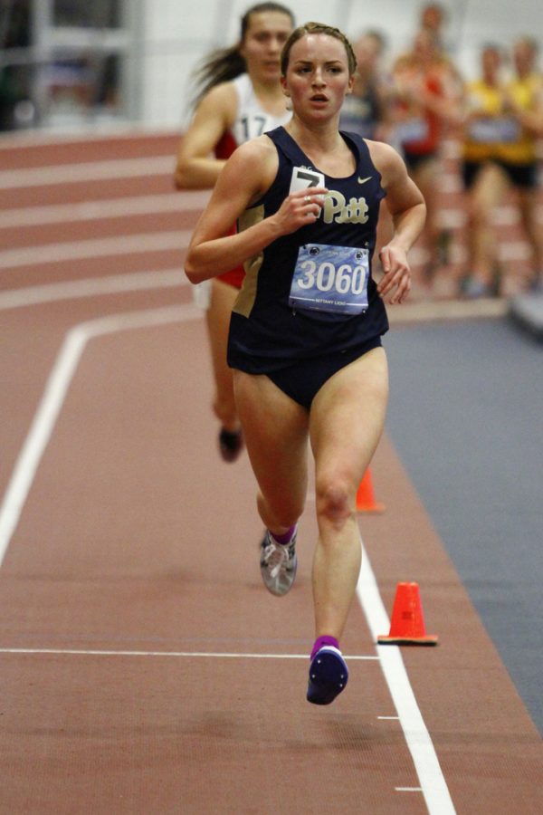 Senior+distance+runner+Ariel+Pastore-Sebring+ran+a+career-best+time+while+winning+the+5%2C000-meter+race+Friday+at+the+PSU+National+Open.+Courtesy+of+Barry+Schenk+%2F+Pitt+Athletics