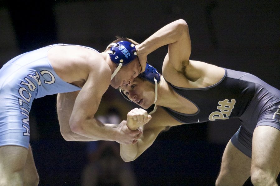 Pitts Taleb Rahmani defeated UNCs Joey Moon 8-4, but the Panthers lost the dual meet, 20-16. Donny Falk | Staff Photographer