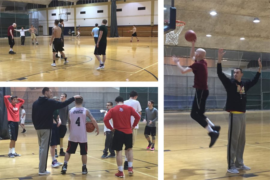 Pitt mens club basketball team practices at Trees Hall. David Leftwich | For The Pitt News