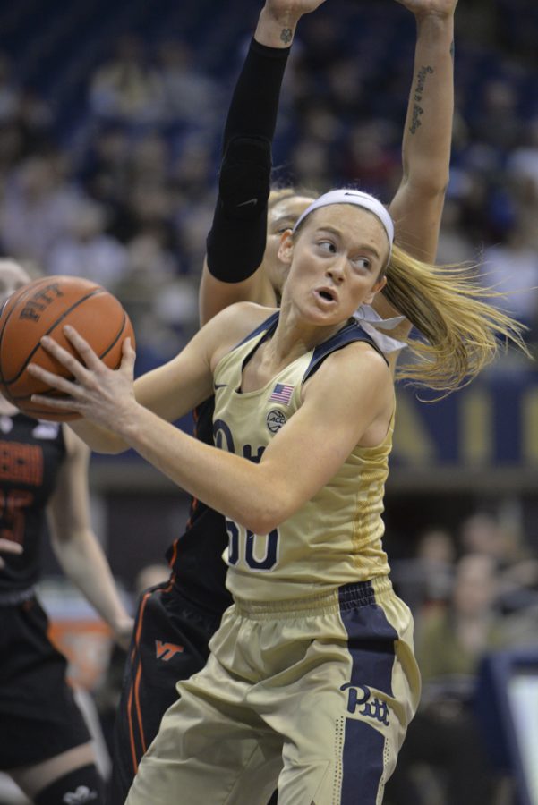 Pitt sophomore forward Brenna Wise scored a career-high 31 point, including 25 in the second half, to lead the Panthers to a 72-64 win over Virginia Tech. Thomas Yang | Staff Photographer