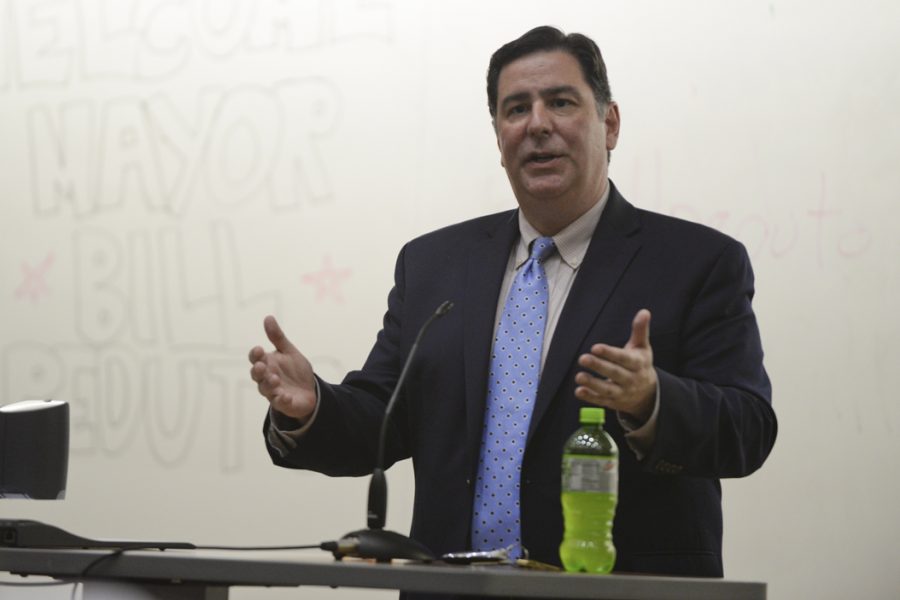 Mayor+Peduto+speaks+to+Pitt+College+Democrats+in+September.++On+Tuesday%2C+he+talked+about+plans+involving+water+and+affordable+housing.+Meghan+Sunners+%7C+Assistant+Visual+Editor