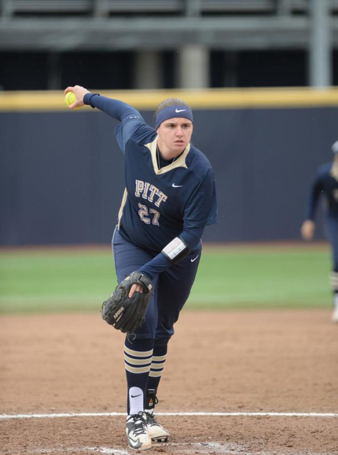 Pitt junior Kayla Harris hurled a perfect game in a 5-0 win over Southeastern Louisiana Sunday, helping the Panthers to a 3-2 record over the weekend. John Hamilton | Visual Editor