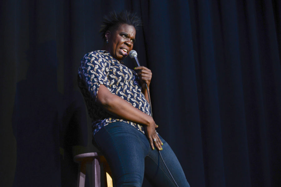 Leslie Jones performed a stand-up routine at the William Pitt Union Tuesday night. Kyleen Considine | Staff Photographer