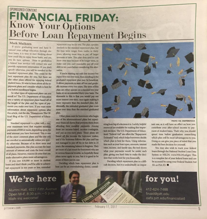 The Pitt News won third place in CMBAM’s sponsored content category for Financial Fridays.