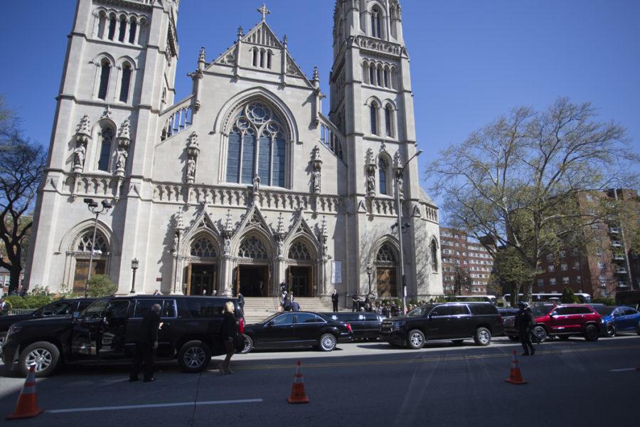The funeral procession stops outside Saint Pauls Cathedral before Dan Rooneys funeral service. John Hamilton | Contributing Editor