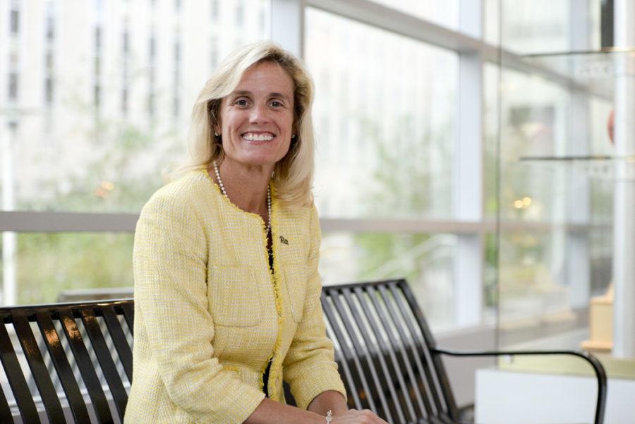 Pitt Athletic Director Heather Lyke previously worked with Hoppe at Eastern Michigan University from 2011-17. (Photo by Jordan Mondell/Contributing Editor)