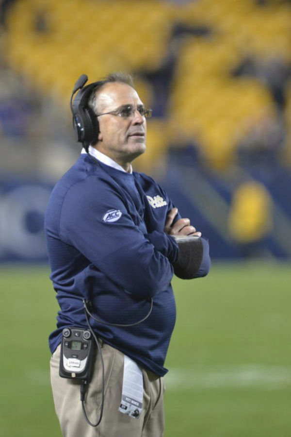 Pat Narduzzi is looking to lead the Panthers to the ACC Championship game is his third year with the program. (Photo by Theo Schwarz / Senior Staff Photographer)