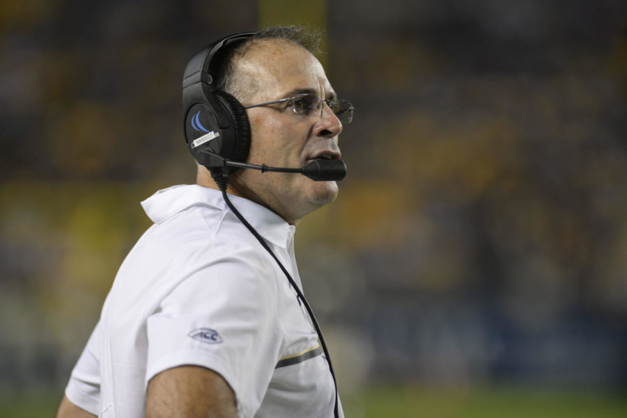 Head+Football+Coach+Pat+Narduzzi+enters+his+third+season+with+the+Panthers.+%28TPN+file+photo%29
