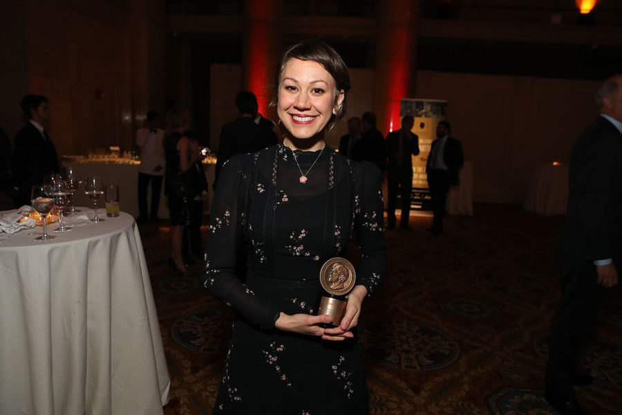 Sara Dosa from Audrie & Daisy poses with an award at The 76th Annual Peabody Awards Ceremony at Cipriani, Wall Street on May 20, 2017 in New York City. (Courtesy of Wikimedia Commons)