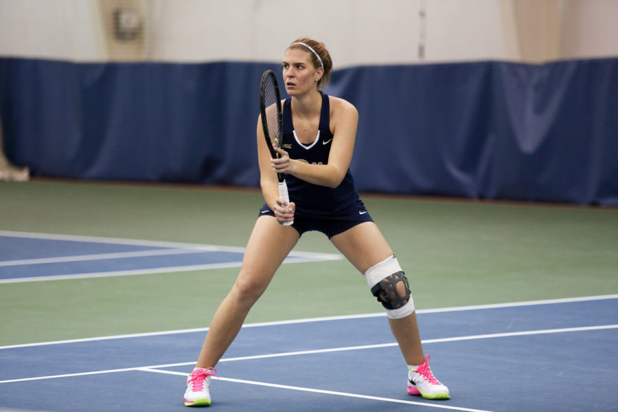 Sophomore Jovana Knezevic and her doubles partner, Gabriela Rezende (not pictured), pulled a 6-3 victory over Auburn this weekend in Miami. (Photo courtesy of Pitt Athletics)