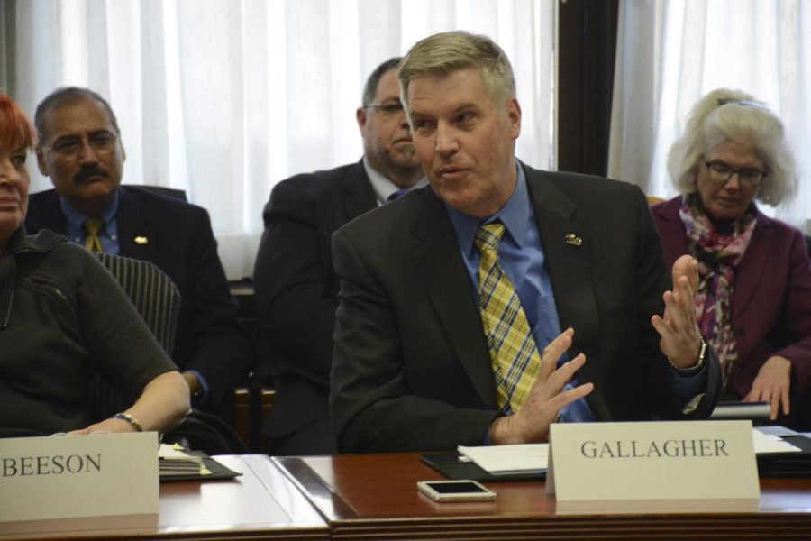 Chancellor Patrick Gallagher speaks at a Senate Council meeting last year. (TPN File Photo)