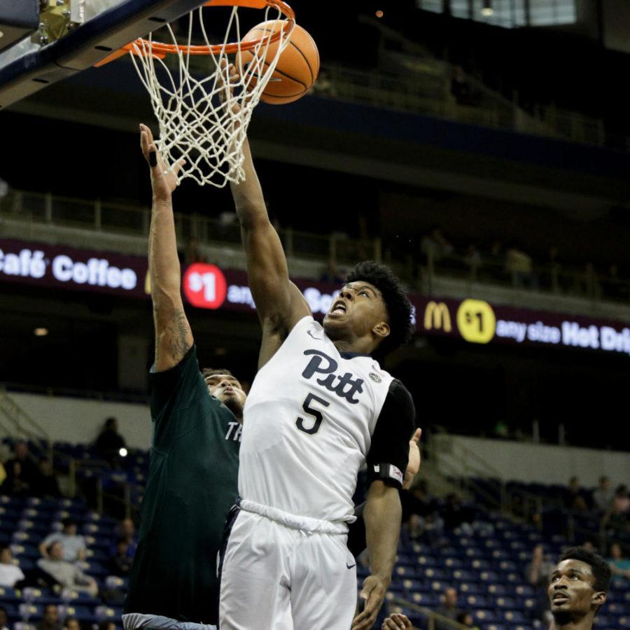 Pitt guard Marcus Carr scored 12 point during Pitts loss to Navy Friday. (Photo by Thomas Yang / Senior Staff Photographer)