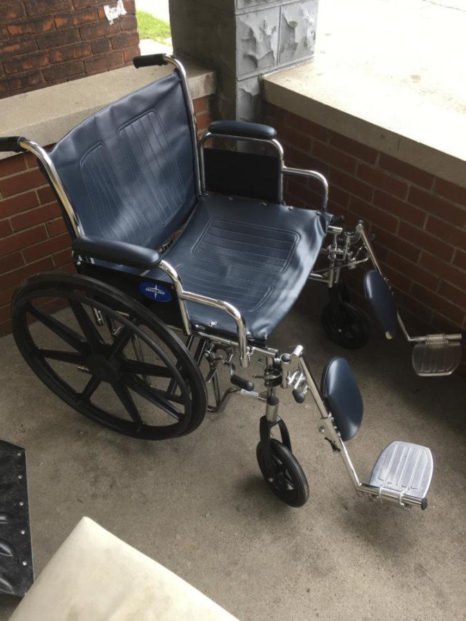 The first piece of “furniture” Owen Hipwell got for his new home on Juliet Street was an old wheelchair found in the back of his basement. (Photo courtesy of Jaime Weinreb)