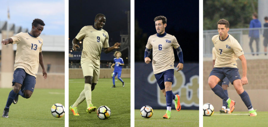 Four new members of the Pitt mens soccer team received all-ACC honors on Tuesday. (Photos by Thomas Yang | Senior Staff Photographer)