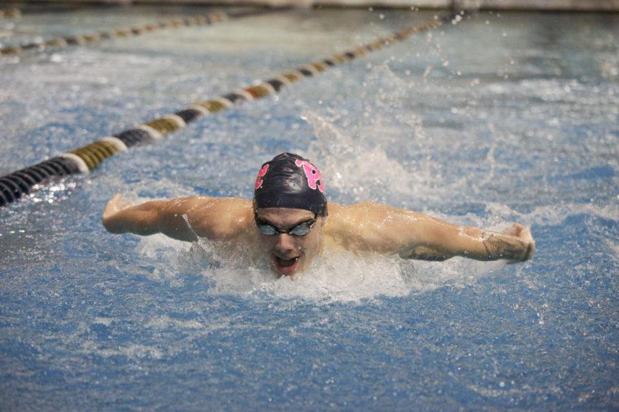 The Panthers swim team recorded a cumulative 621.0 to 288.0 win over their three opponents — Miami, Michigan State and James Madison — at a meet last Friday. (Photo by Thomas Yang | Senior Staff Photographer)