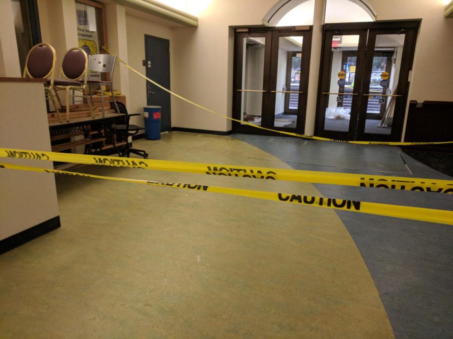 Another waterline issue plagued the William Pitt Union Monday. (Photo by John Hamilton | Managing Editor)