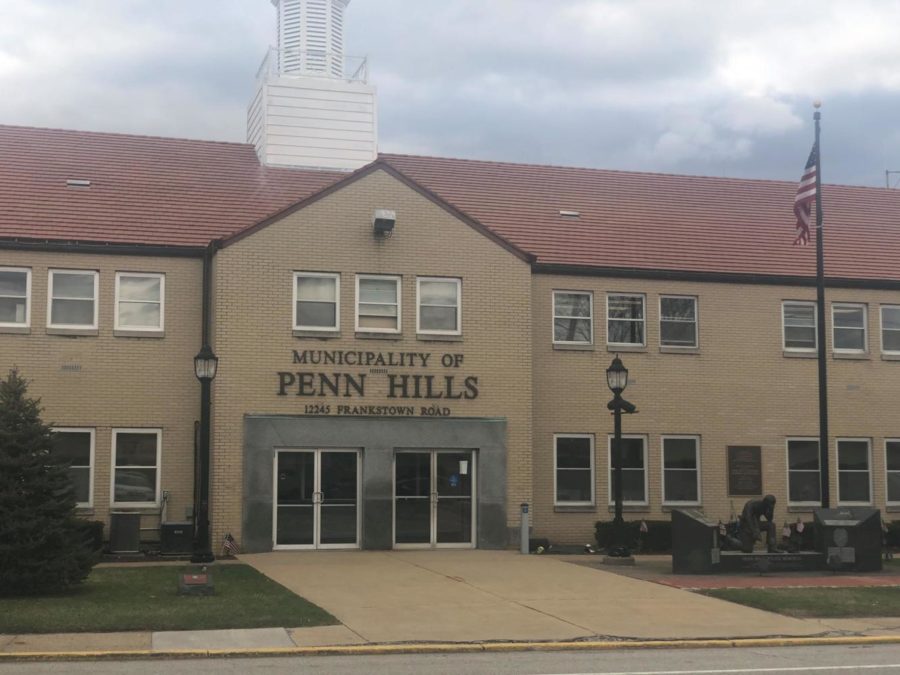 The Penn Hills Police Department, where 12 students reported alleged hazing to law enforcement Monday. (Photo courtesy of WTAE)