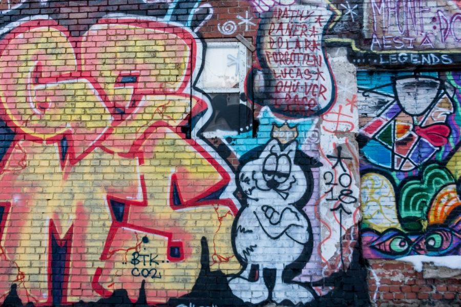 Some of GEMS’ legal graffiti in Garfield.