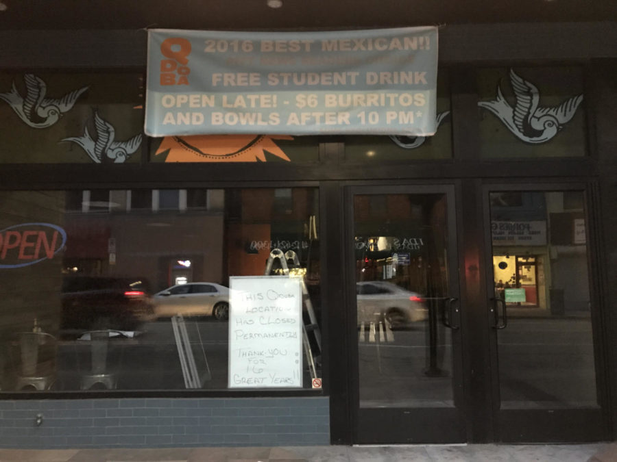 The+Qdoba+on+Forbes+Avenue+has+permanently+closed.+%28Photo+by+Janine+Faust+%2F+Contributing+Editor%29