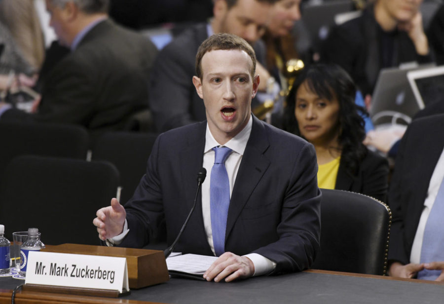 Facebook CEO Mark Zuckerberg testifies before the Senate judiciary and commerce committees on Capitol Hill over social media data breach April 10 in Washington, D.C. (Olivier Douliery/Abaca Press/TNS) 